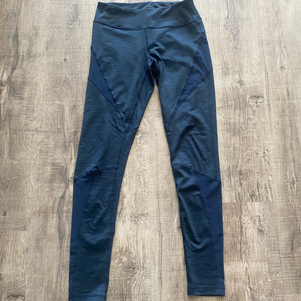Zella leggings full length mesh inserts cut outs navy